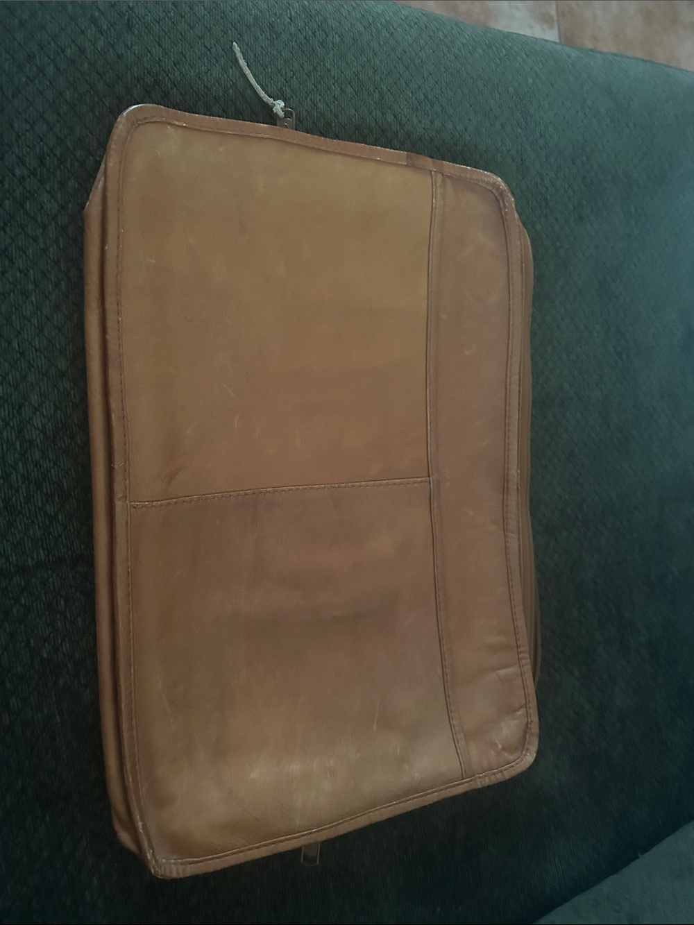 Men's Brown Leather Laptop Folio - Professional Sleeve